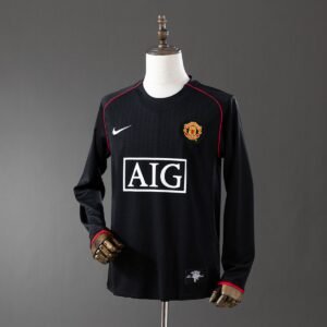 manchester united 07 08 away long sleeve retro jersey 001
