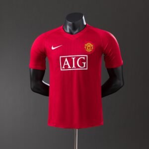 manchester united 07 09 home player version retro jersey 001