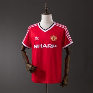 manchester united 1984 home retro jersey 001