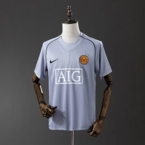 manchester united 2007 goalkeeper grey retro jersey 001