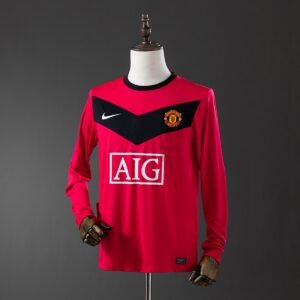 manchester united 2010 home long sleeve retro jersey 001