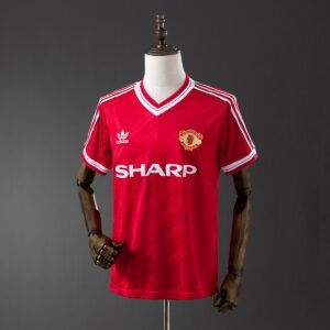 manchester united 86 88 home retro jersey 001