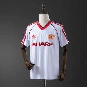 manchester united 88 90 away retro jersey 001