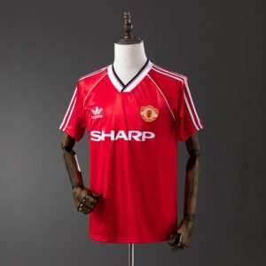 manchester united 88 90 home retro jersey 001