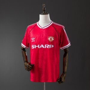 manchester united 90 92 home retro jersey 001