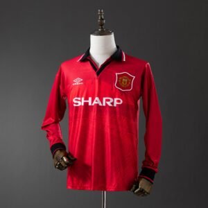 manchester united 94 96 home long sleeve retro jersey 001