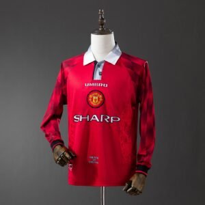 manchester united 96 97 home long sleeve retro jersey 001