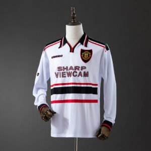 manchester united 98 99 away long sleeve retro jersey 001