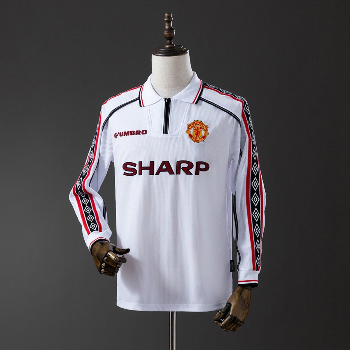 manchester united 98 99 white long sleeve retro jersey 001 manchester united 98 99 white long sleeve retro jersey 001