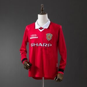 manchester united 99 00 home long sleeve retro jersey 001
