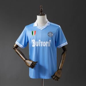 napoli 86 87 home retro jersey 001