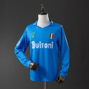 napoli 87 88 home long sleeve retro jersey 001