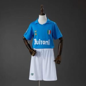 napoli 87 88 home retro kids kit jersey 001