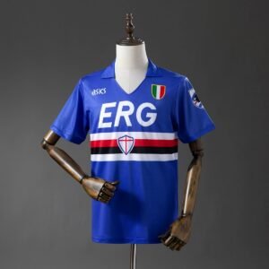 sampdoria 91 92 home retro jersey 001