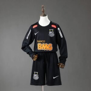 santos 12 13 away retro kids kit long sleeve jersey 001